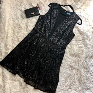 NWT Cynthia Rowley Black Sparkle Dress - size 12